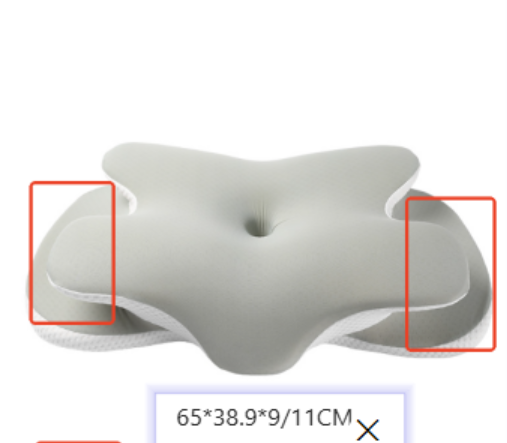 Restrove butterfly memory foam pillow with ice silk cover