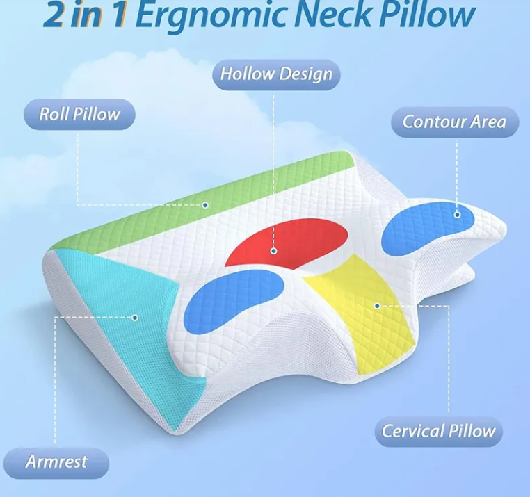 Memory Foam Cervical Pillow with Breathable Mesh